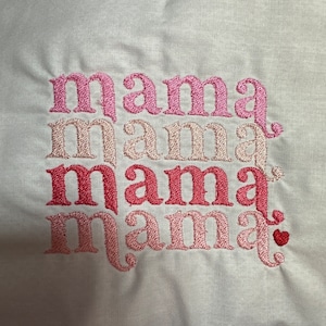 Mama Embroidery Design, Mom Embroidery File Heart, Embroidery for ...