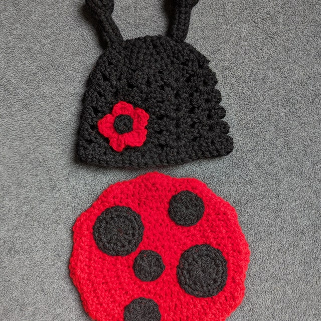 A customer's finished Ladybug and Bunny Newborn Crochet Patterns