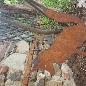 2 Piquets De Jardin En Forme De Renard En Métal Rouillé – Décoration Extérieure 50 Cm, Pour Pelouse Ou Terrasse