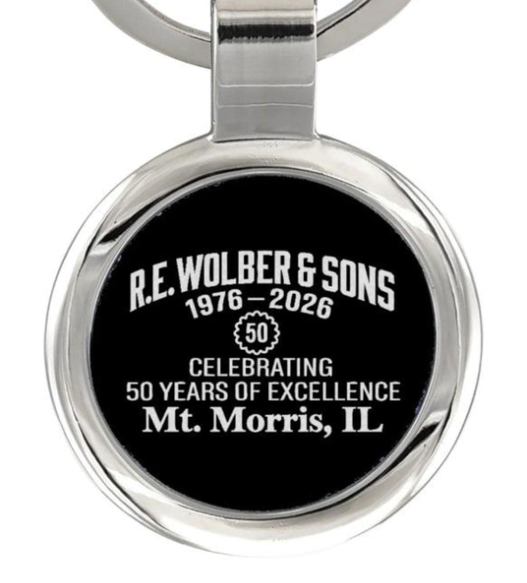 Customer photo of Custom Logo Etched Metal Keychain from Karen
