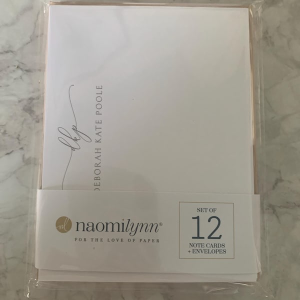 Personalized Note Card Set - EXQUISITE SCRIPT MONOGRAM - Women's ...