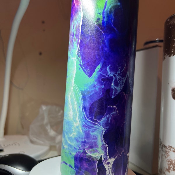 20 Oz Skinny Tumbler Blue Texture Wrap Tapered Straight Template ...