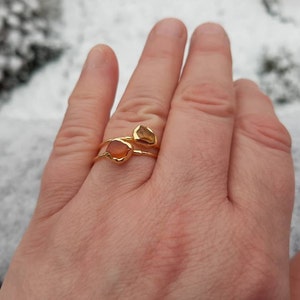 Customer photo from Beata, Dainty Raw Carnelian Ring