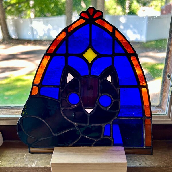 Starlight Cat Stained Glass Pattern | Suncatcher Template | PDF & PNG ...