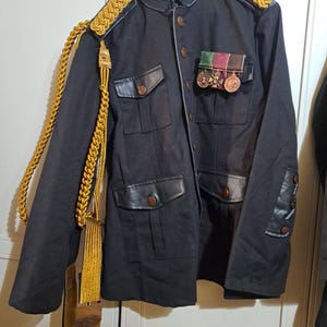 3 pcs Teal/Black Medusa design brocade Waistcoat With self  tie cravat & tiepin