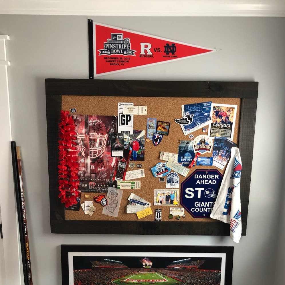 Extra Large Bulletin Board with Wood Frame 36x48 Shown in Etsy