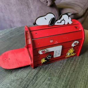 3D Snoopy Mailbox Laser Cut File, Christmas Santa Postbox (SVG