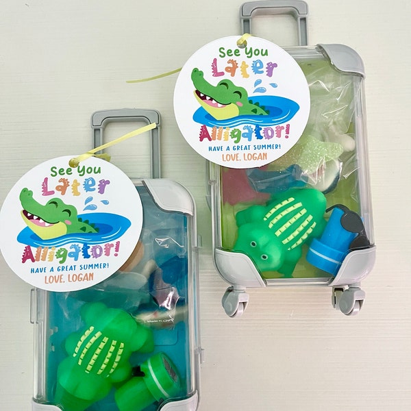 Editable Last Day of School Tag End of Year Friends Gift Tags Alligator ...