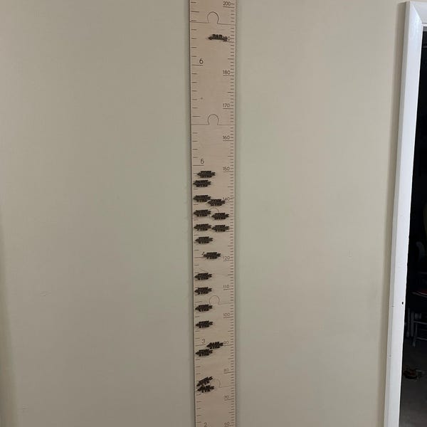 Family Growth Chart Wood Height Chart Personalized Growth Chart Wood