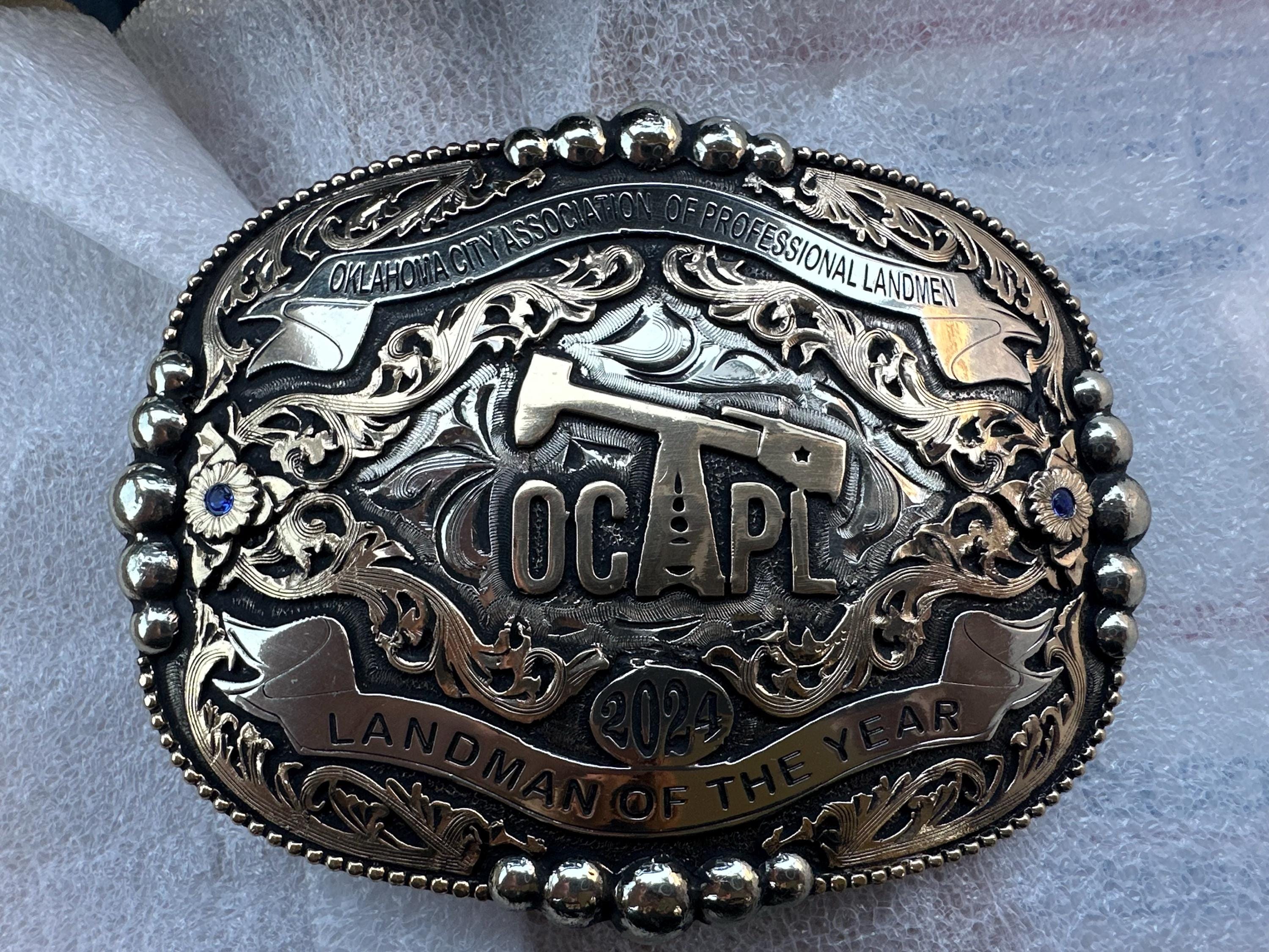 Trophy Western Belt Buckle - Custom Made - German silver - Hand Engraved - Customize yours today!