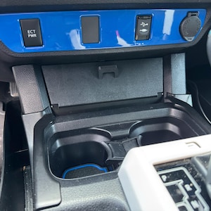 Storage Bin for Toyota Tacoma (2016–2023) – Lower Center Console Organizer with Hinged Lid for Charging Pad
