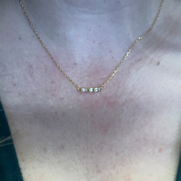 Initial Morse Code Necklace by Caitlyn Minimalist • Custom Diamond ...
