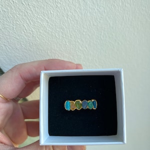 Customer photo from lykkedyret1, Custom Raw Gemstone Mothers Ring