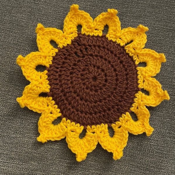 Sunflower Coasters Crochet Pattern, Easy Crochet PDF Pattern for ...