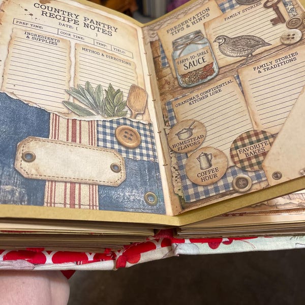 Rustic Farmhouse Kitchen Junk Journal Kit 900+ Ephemera Pack Vintage ...