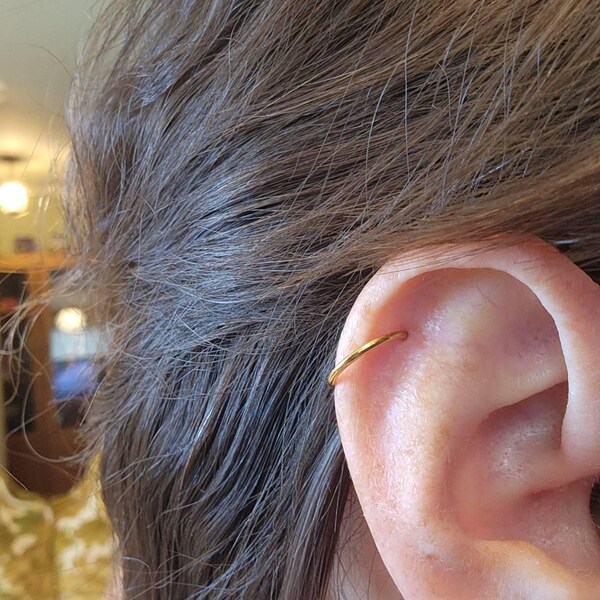 16G 316L Surgical Steel Long Curved Disturbed Chin Lip Ring Labret Horn ...