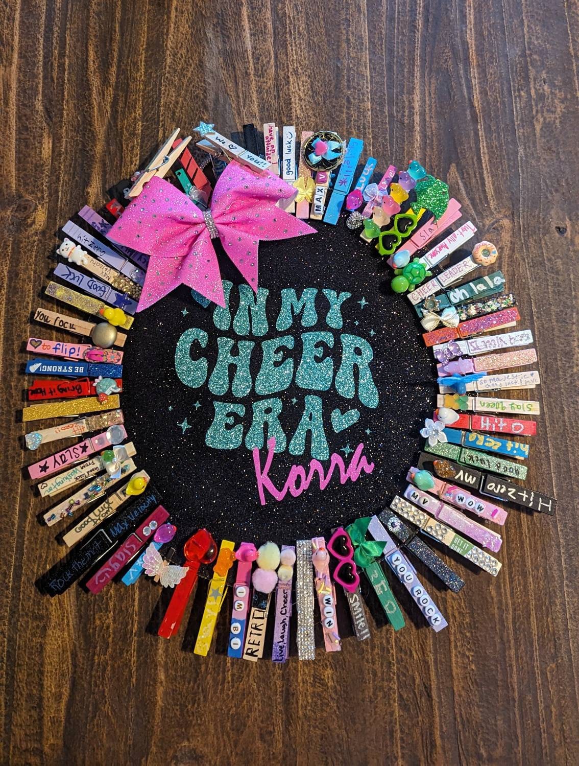 Pin Me Pin Holder Spirit, Pin Holder Cheer Gift, Cheerleader Gift, Comp Gift, Coach Gift, Cheer Team Gift, In My Cheer Era Pin Me Wall Hanging