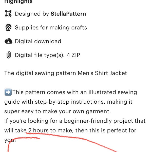 Men's Shirt Jacket Sewing Pattern: Classic Lumberjack Style (XS-4XL ...