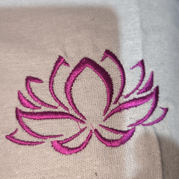 Lotus - Embroidery Design File - Instant Download - Available in 5 ...