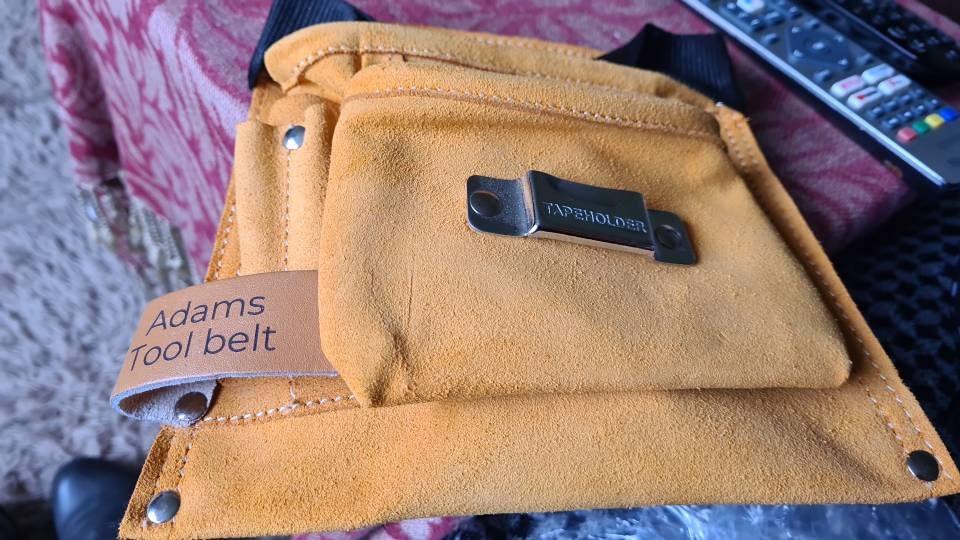 Personalisierter robuster Werkzeuggürtel aus Leder mit 6 Taschen