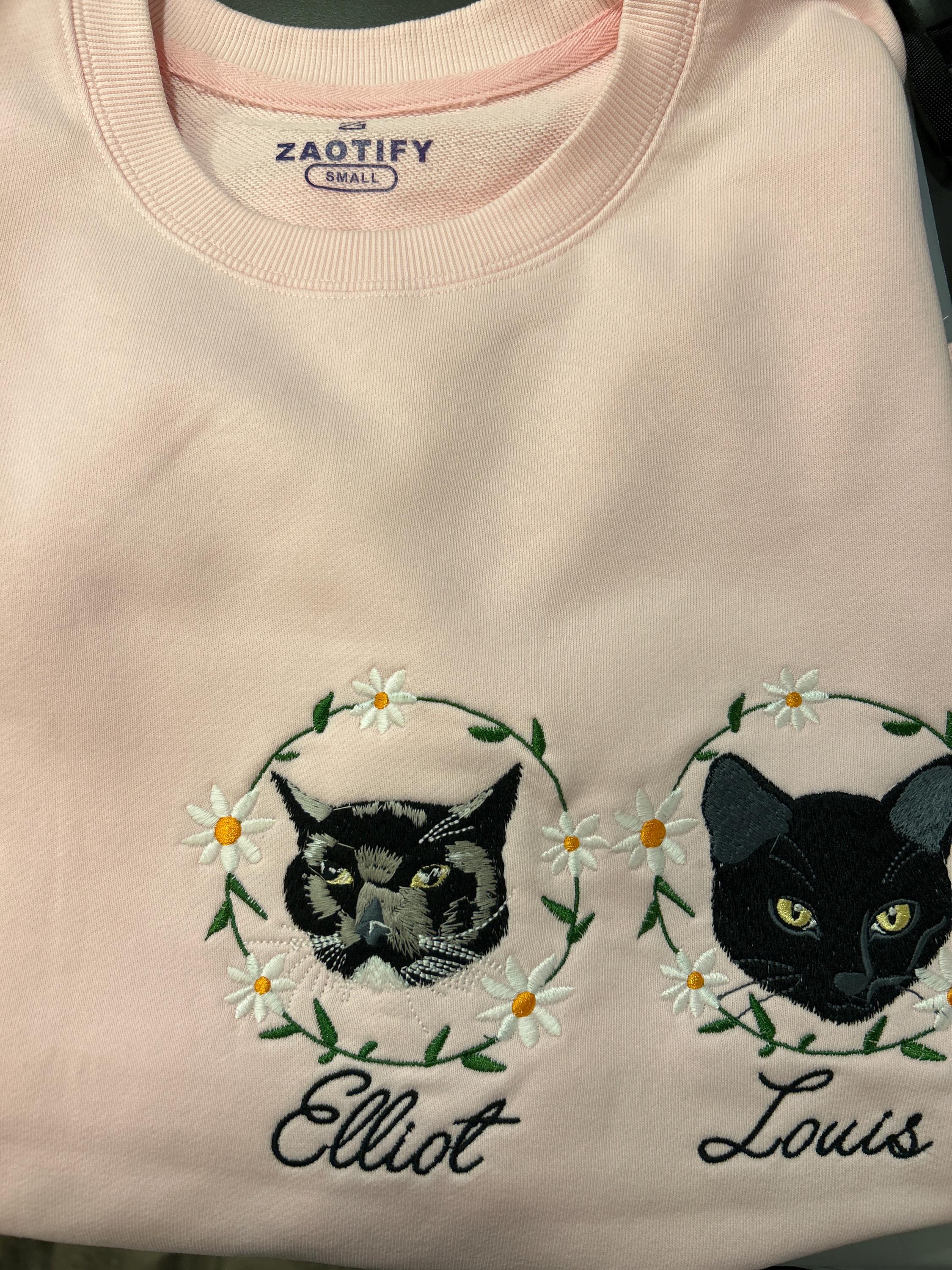 Embroidered Custom Pet Sweatshirt, Custom Embroidered Dog Sweatshirt, Unisex Crew Neck, Hoodie, Unisex T-shirt, Pet Lover Gift