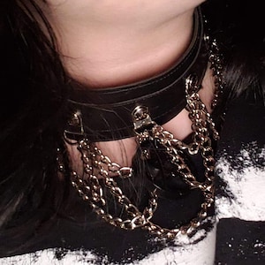 Gothic Leather Choker With a Custom Resin Pentagram Charm - Etsy