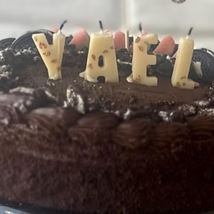 Mini Custom Birthday Letter Candles | Personalized Name Cake Topper