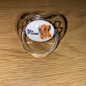 Personalized Pacifier Nipple Lion King Simba First Name W03 Etsy