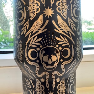 Deadly Damask Stanley Engraved Tumbler 40 Oz Protour Custom Gothic