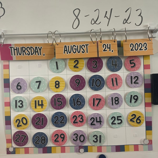 CLASSROOM FLIP CALENDAR Big Pencil Flip Calendar Classroom Calendar Set