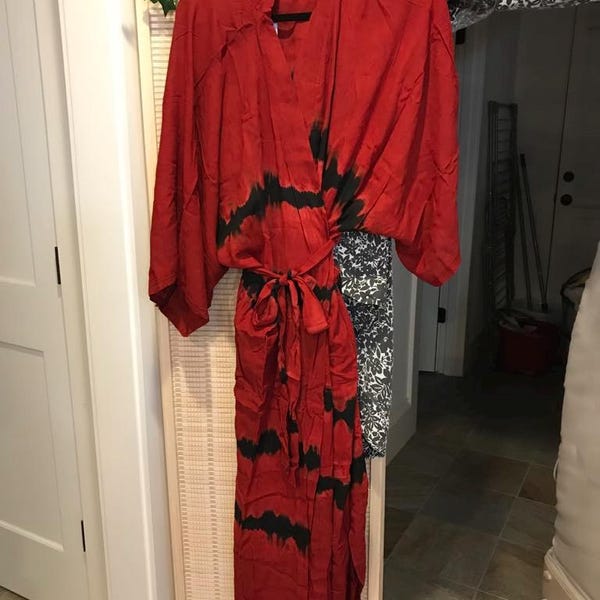 Straight Fit Boho Printed Maxi Dress - Blue