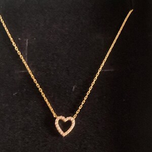 0.13 Ct Diamond Heart Necklace for Women | 14k Solid Gold