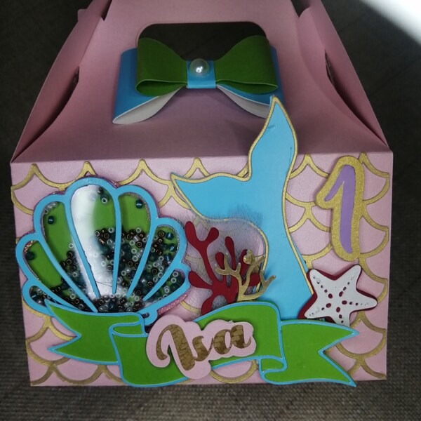 Mermaid Birthday Gable Box | Favor Box | Digital SVG Download - Etsy