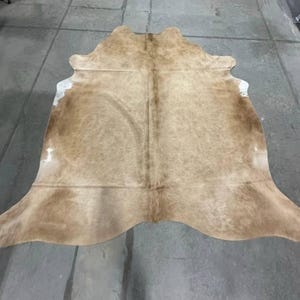 本革ベージュ牛革ラグ、パロミノハイド、スエード裏地付き / M/L/XXL
