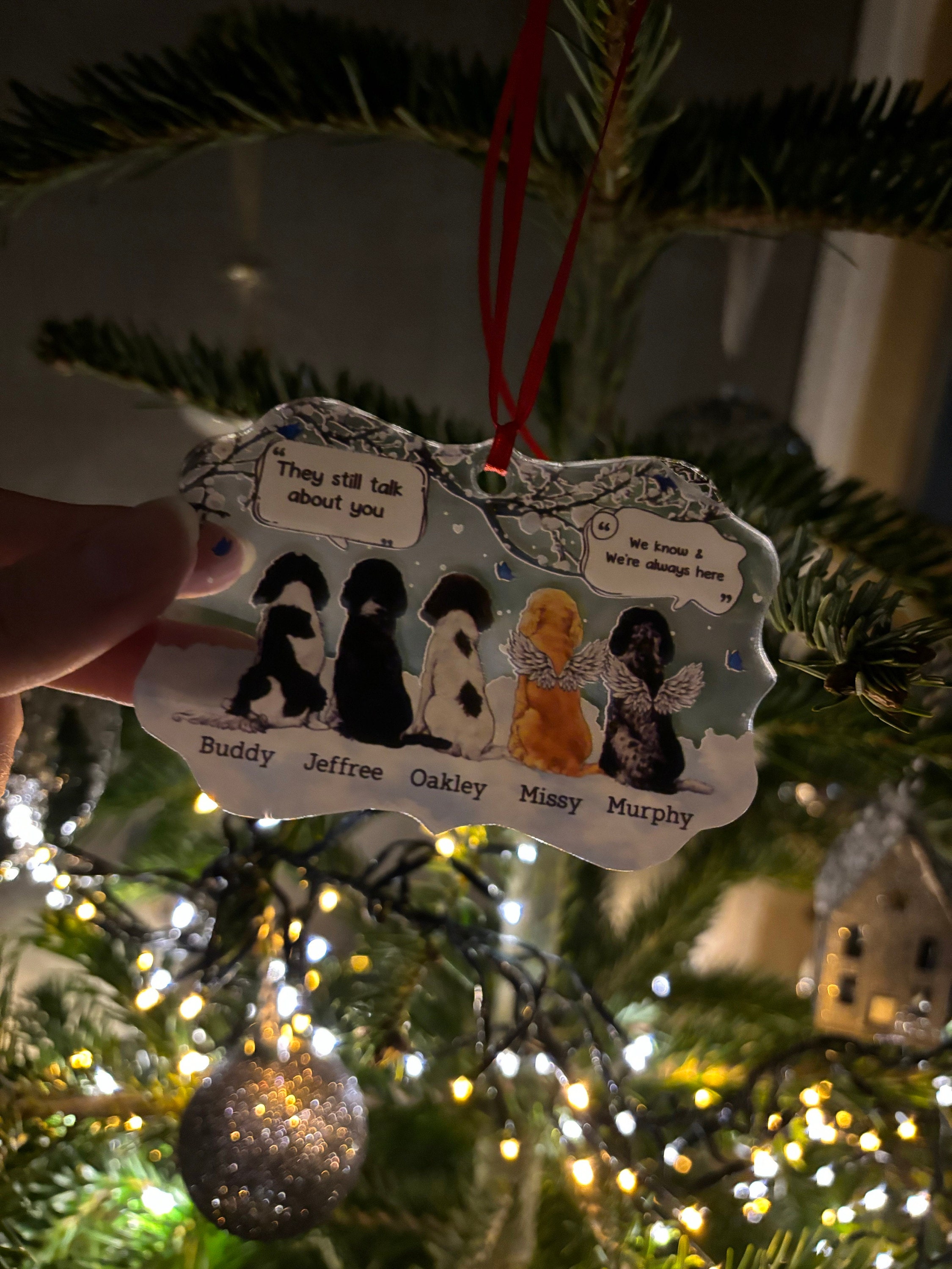 Personalized Acrylic Ornament, Gift For Pet Lovers, Dog Dad, Dog Mom, Cat Mom, Cat Dad