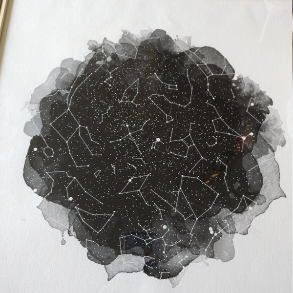 Custom Night Sky Constellation Star Map Print. Last Minute Anniversary ...