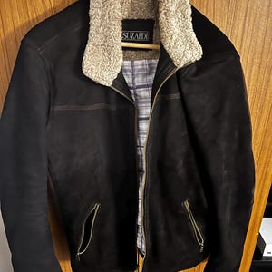 Rick TWD Inspired Suede Grimes Leather Jacket - Suzahdi - Made to