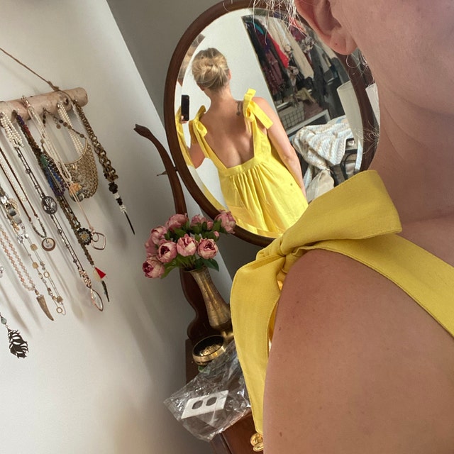 Yellow Maxi Linen Sundress, Backless Sundress, Wide Strap Slip Dress, Linen  Dresses for Women, Open Back Dress, Perfect Summer Dress -  Canada