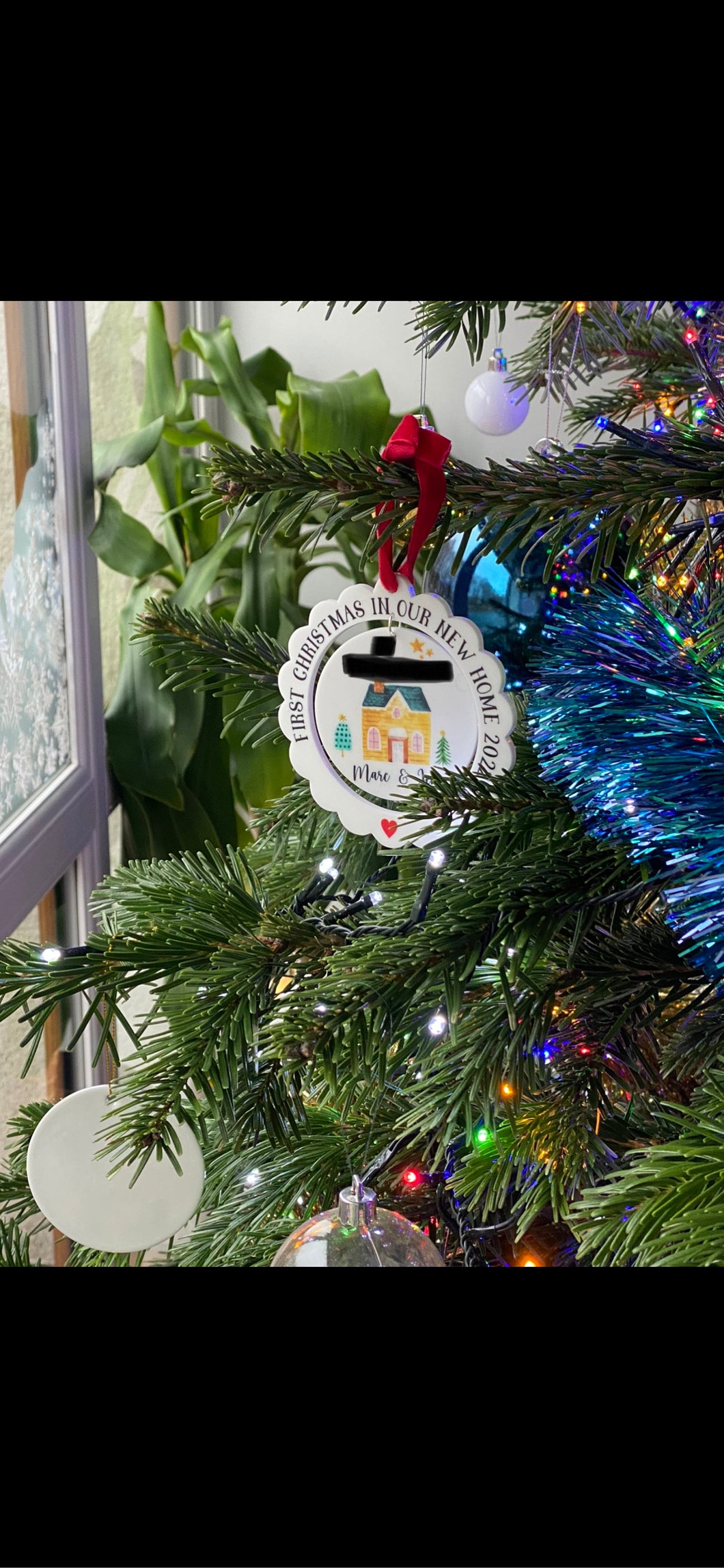 Christmas in our new home 2024, Personalised New Home Christmas Decoration, First Christmas In Our New Home Tree Ornament
