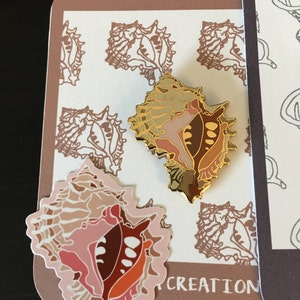 Murex Sea Shell Hard Enamel Pin / Seashell Pin / Summer / Beach / Shell ...