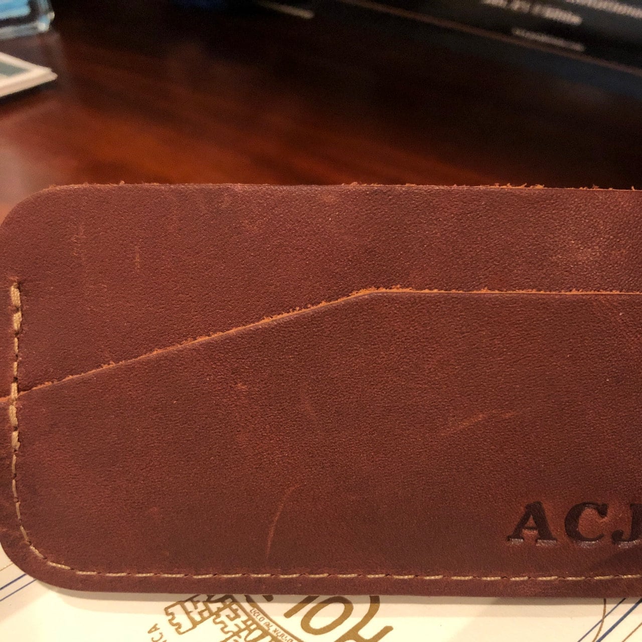 Gifts for Him- Minimalist Wallet-Personalized Leather Front Pocket Wallet-Compact and Slim Full Grain Leather-Christmas-The Charleston
