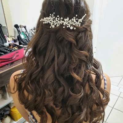 bridal back headpiece