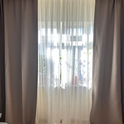 100 % Blackout Lined Linen Curtain for Bedroom 28 Colors. - Etsy