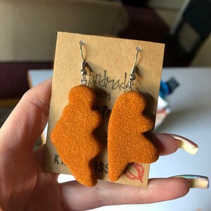 dino nugget earrings