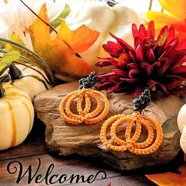 Macrame Pumpkin Pattern PDF Tutorial Easy Halloween DIY Digital