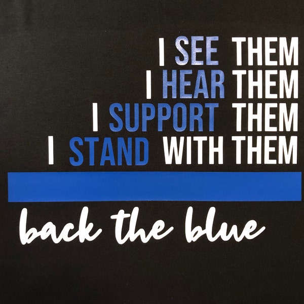 Back the Blue SVG | Support Law Enforcement - Etsy