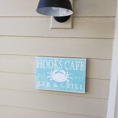 Personalized Beach House Sign Coastal Wall Art Beach House Signs Chic