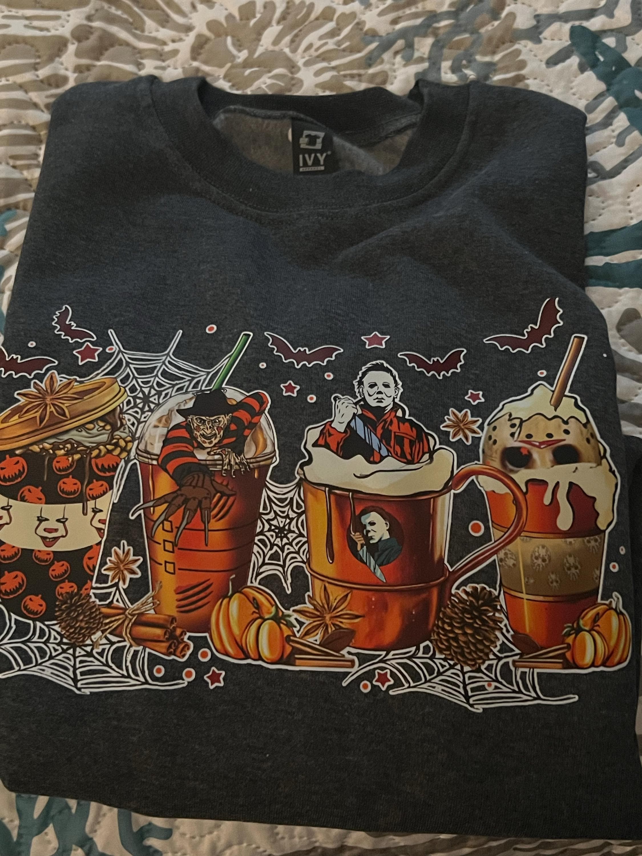Skeleton Coffee Cups Sweatshirt, Coffee Cups Sweatshirt, Skull Coffee Cup Sweatshirt, Skeleton Halloween Sweatshirt, Coffee Lover Sweatshirt