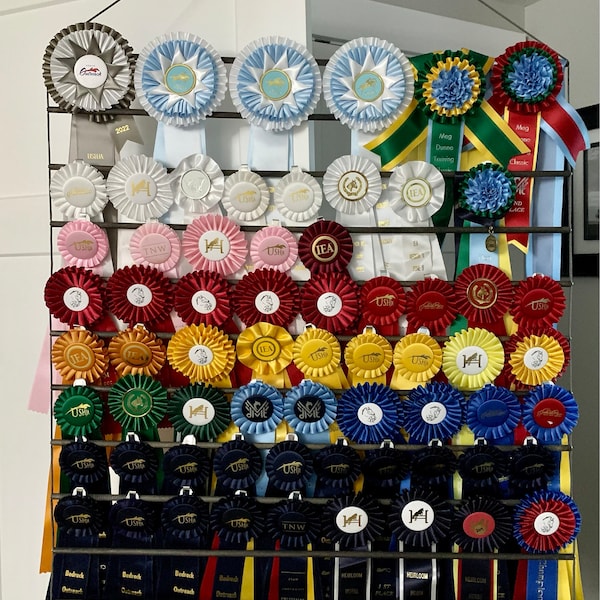 Horse Show Ribbon Display Rack | Equestrian Rosette Holder | Wall ...