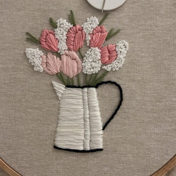 PDF Pattern - 7" Tulip Bouquet - Step by Step Beginner Embroidery ...
